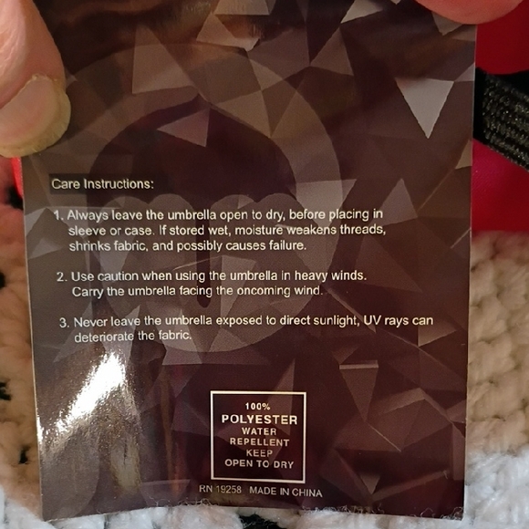 Red Compact Umbrella - Picture 6 of 8